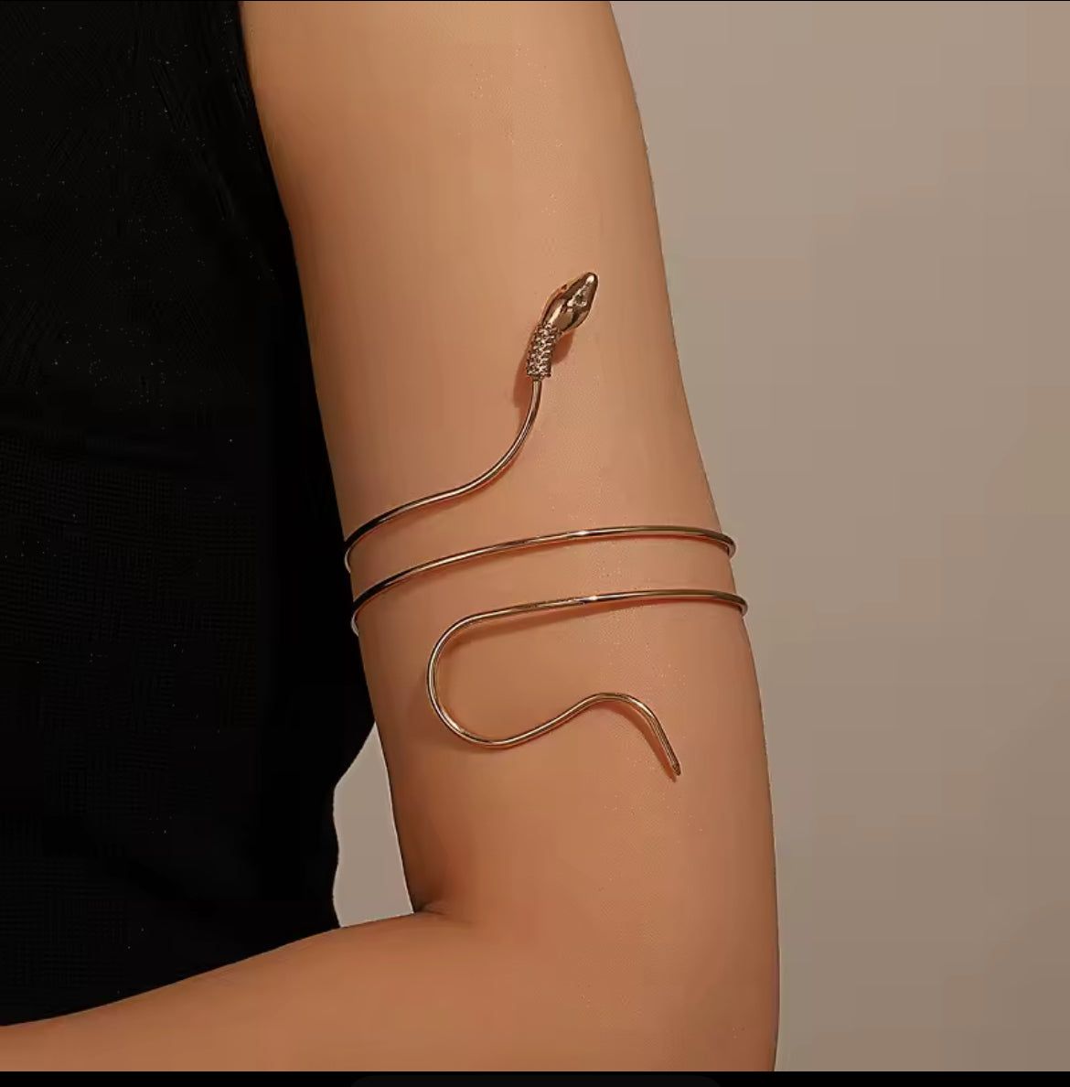 Slither arm bracelet gold