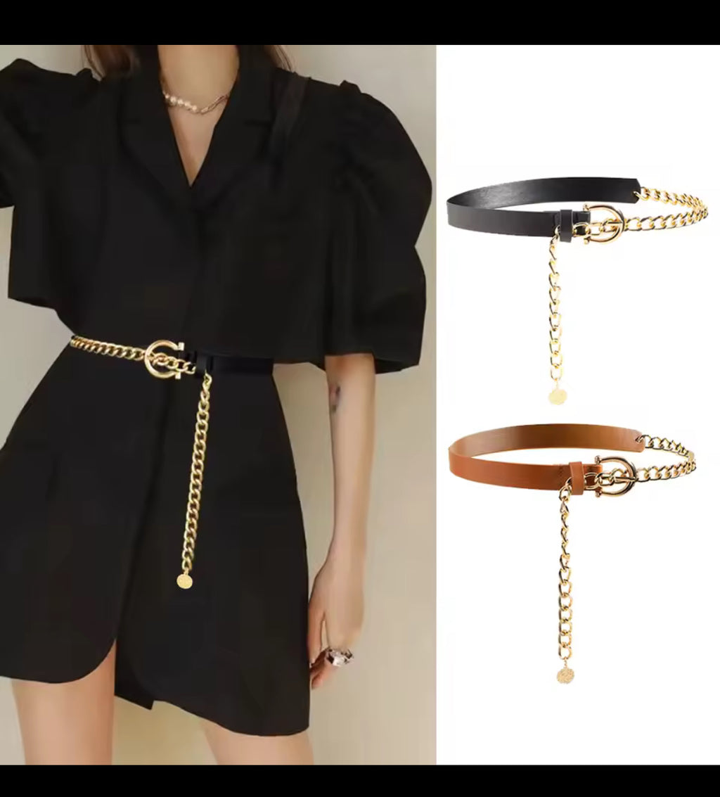 Half and half chain belt