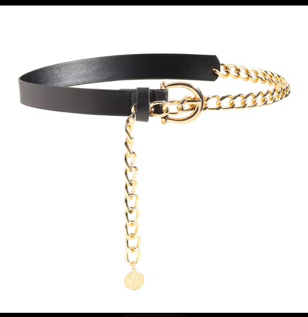 Half and half chain belt